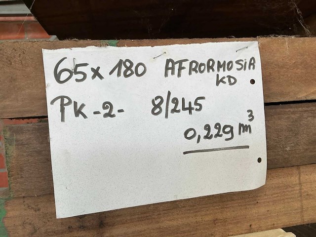 Partij afrormosia balken - afbeelding 4 van  5