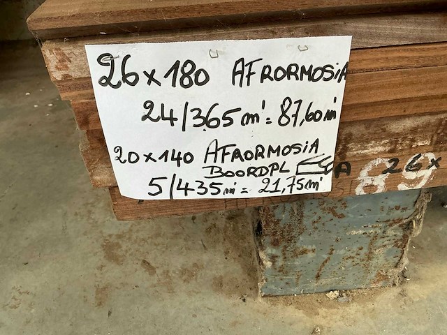 Partij afrormosia planken - afbeelding 5 van  5