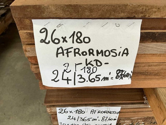Partij afrormosia planken - afbeelding 4 van  5