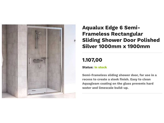 Partij aqualux douchedeuren 10 stuks - afbeelding 8 van  9