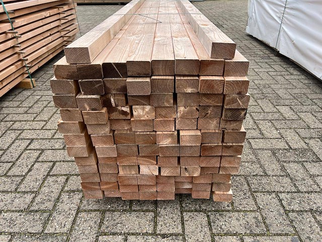 Partij balkhout 3000x50x70mm 98 stuks - afbeelding 1 van  1