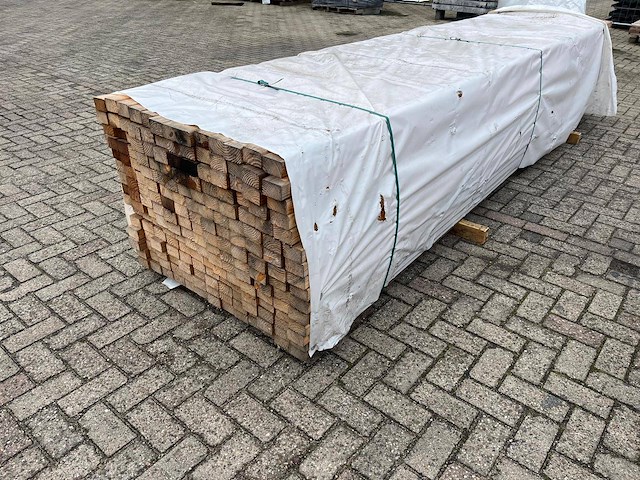 Partij balkhout 4000x50x70mm 256 stuks - afbeelding 1 van  1