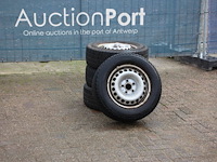 Partij banden continental 215/65 r 16 c met velg 4 stuks (marge) - afbeelding 1 van  1