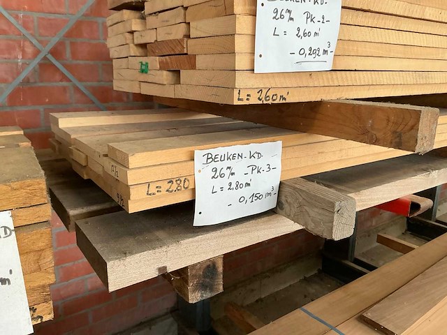Partij beuken balken - afbeelding 4 van  6