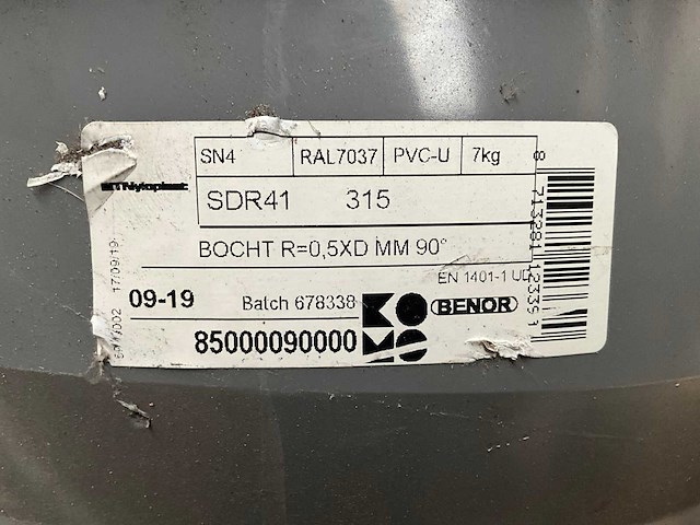 Partij bochten pvc - afbeelding 3 van  3