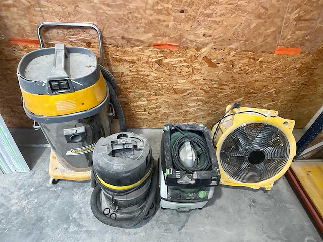 Partij bouwlampen, kabelhaspels, ventilator en airfast compressor - afbeelding 2 van  11