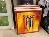 Partij decoratieve schilderijen - afbeelding 4 van  6