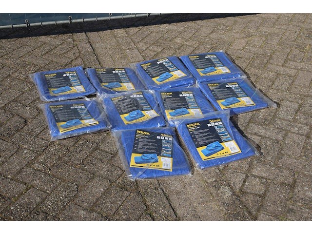 Partij dekzeilen benson 3x4 m 10stuks nieuw - afbeelding 1 van  1