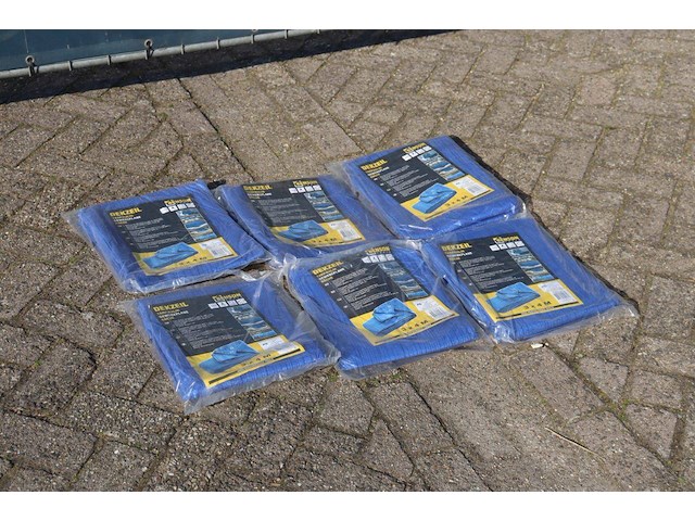Partij dekzeilen benson 3x4 m 6stuks nieuw - afbeelding 1 van  1