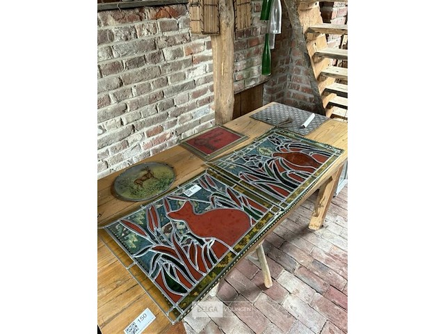 Partij div glasramen in lood - afbeelding 1 van  3