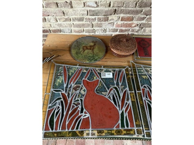 Partij div glasramen in lood - afbeelding 2 van  3