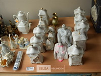 Partij div porselijnen bewaarpotten en div