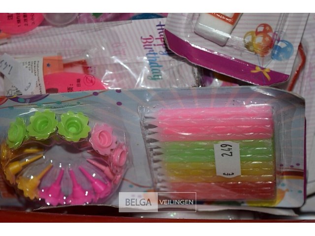 Partij div. verjaardagskaarsen - afbeelding 2 van  4