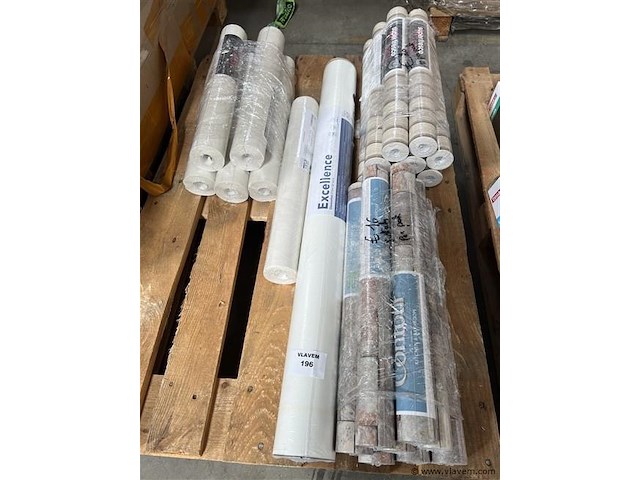 Partij div. vliesbehang, glasweefsel enz. - afbeelding 1 van  4