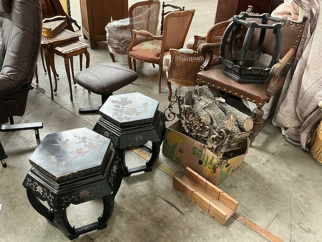 Partij divers vintage meubilair en huisraad - afbeelding 11 van  24