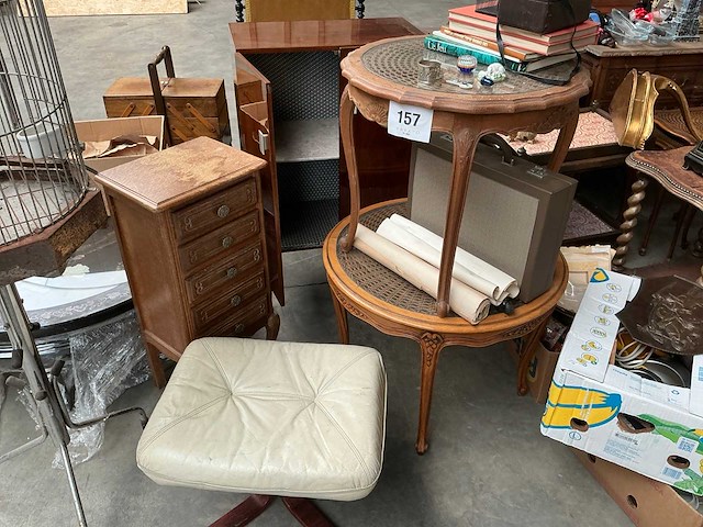 Partij divers vintage meubilair en huisraad - afbeelding 19 van  24