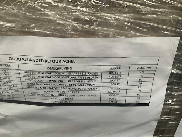 Partij diverse afdekkappen en glasondervullingen caldo (7795 stuks) - (kp1010) - afbeelding 3 van  7