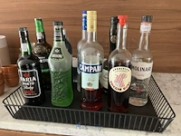 Partij diverse dranken waaronder campari, grey goose, porto, duvel, stella artois