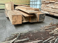 Partij diverse eiken balken (4x) en restanten - afbeelding 3 van  6