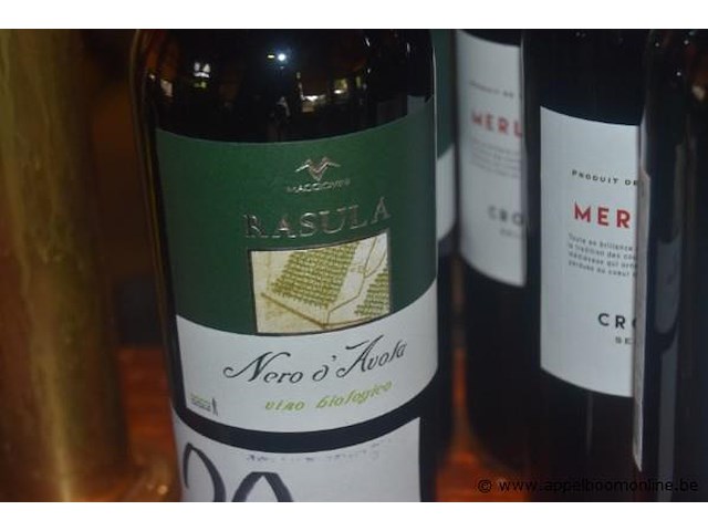 Partij diverse flessen rode wijn, waaronder 9x croix des vents merlot 2023 en 2x macciocchi rasula nero d'avola - afbeelding 3 van  3