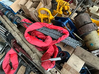 Partij diverse hijsmaterialen, gereedschappen en onderdelen - afbeelding 9 van  14