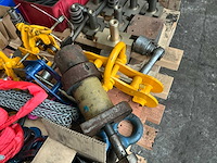Partij diverse hijsmaterialen, gereedschappen en onderdelen - afbeelding 10 van  14