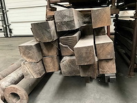 Partij diverse historische eiken balken (15 stuks) - afbeelding 3 van  3