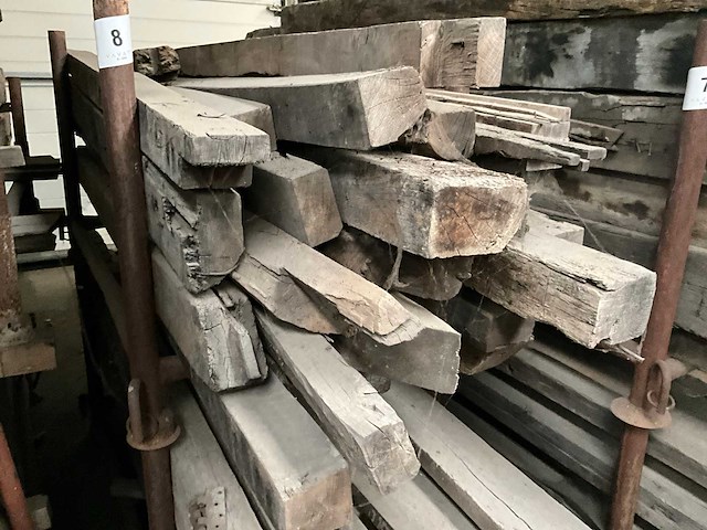 Partij diverse historische eiken balken - afbeelding 7 van  7