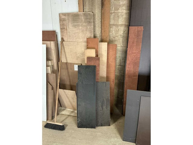 Partij diverse hout plaatrestanten - afbeelding 6 van  8