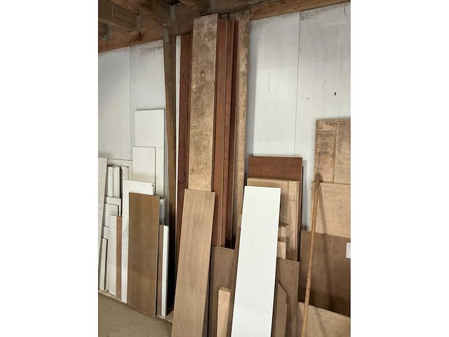 Partij diverse hout plaatrestanten - afbeelding 7 van  8
