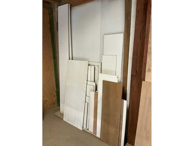 Partij diverse hout plaatrestanten - afbeelding 8 van  8