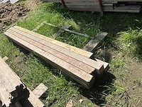 Partij diverse houten balken en planken - afbeelding 6 van  10