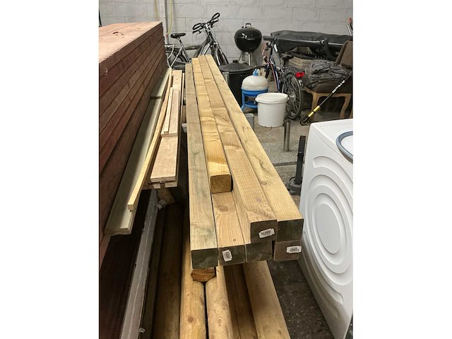 Partij diverse houten balken - afbeelding 6 van  9