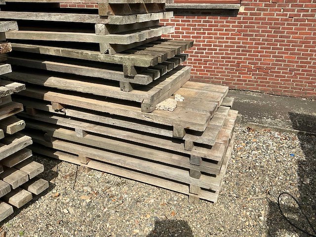 Partij diverse houten palletten - afbeelding 3 van  6