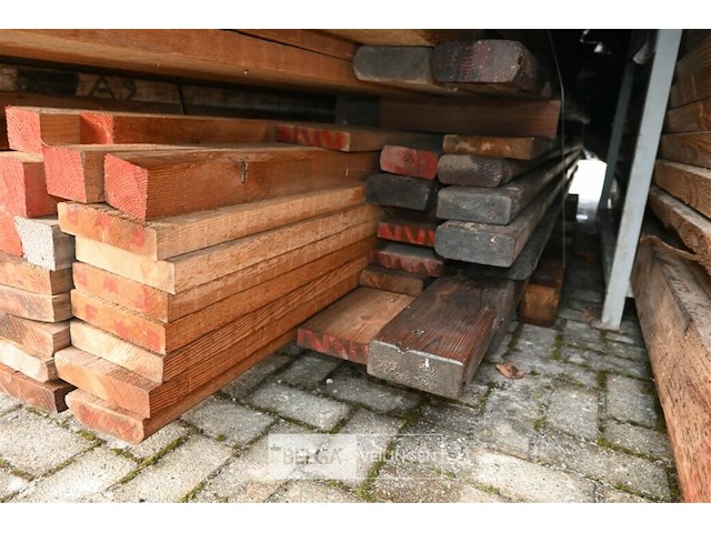 Partij diverse houten planken en balken - afbeelding 5 van  5