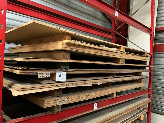 Partij diverse houten platen (26x) - afbeelding 1 van  17