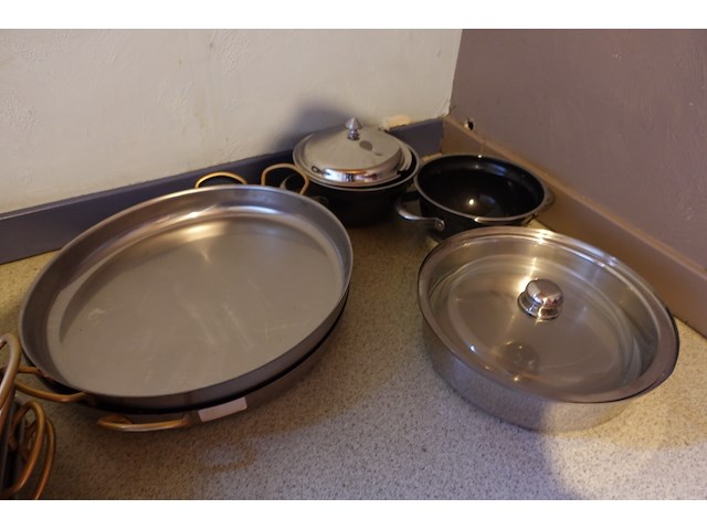 Partij diverse inox schalen/braadslede - afbeelding 3 van  5