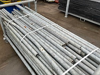 Partij diverse metalen stellingbuizen - afbeelding 10 van  10