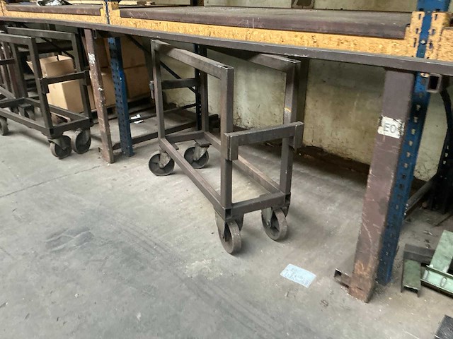 Partij diverse metalen transportwagens - afbeelding 4 van  7