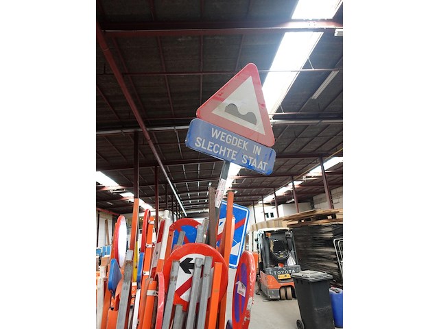 Partij diverse metalen verkeerdsborden - afbeelding 4 van  5
