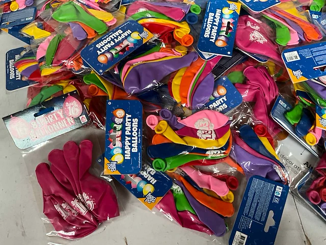Partij diverse multipacks ballonnen, blanco en opdruk - afbeelding 3 van  10