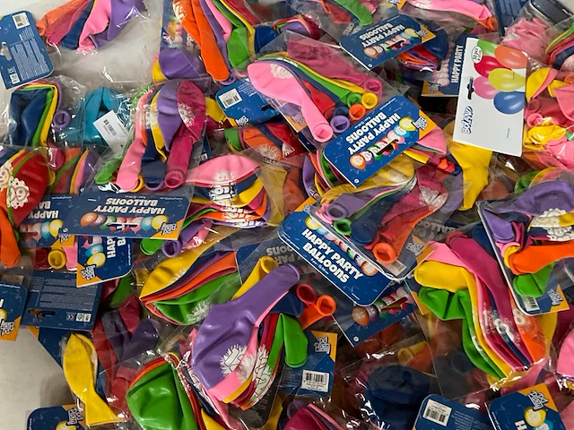 Partij diverse multipacks ballonnen, blanco en opdruk - afbeelding 4 van  10