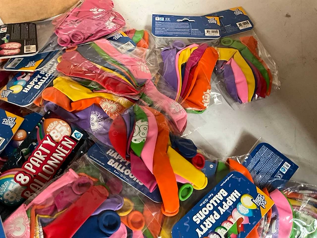 Partij diverse multipacks ballonnen, blanco en opdruk - afbeelding 6 van  10