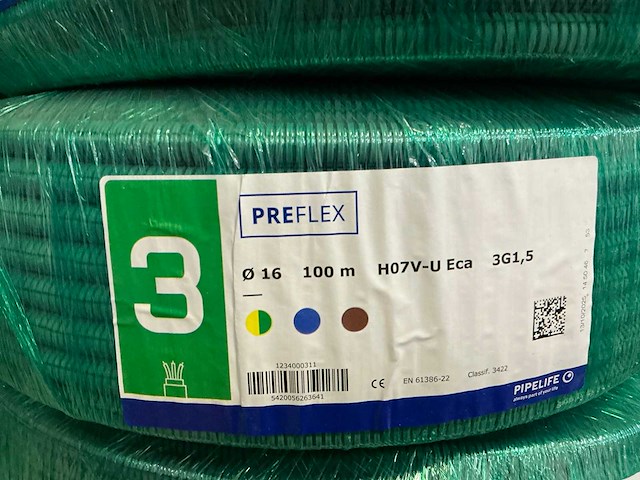 Partij diverse preflex en installatiekabels - afbeelding 25 van  25