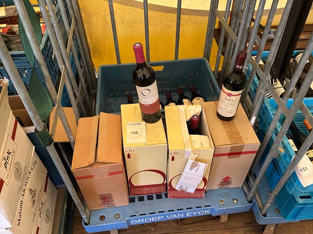 Partij diverse rode wijn - afbeelding 1 van  4