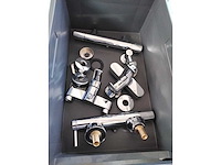 Partij diverse rvs mengkranen 4x