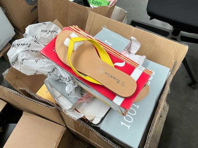 Partij diverse slippers en damesschoenen - afbeelding 1 van  1