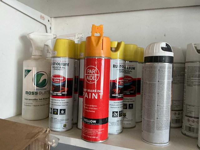 Partij diverse spuitbussen - afbeelding 1 van  3