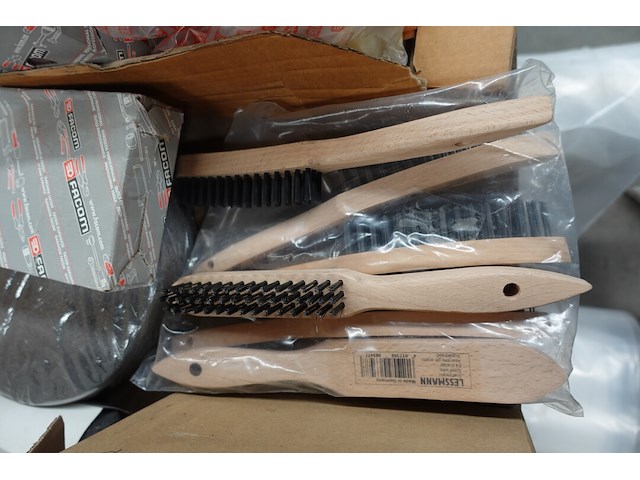 Partij diverse staalborstels en staalwol en toebehoren facom - afbeelding 4 van  7