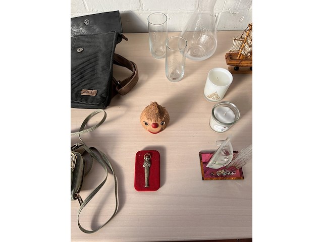 Partij diverse w.o. handtassen en glazen - afbeelding 4 van  6